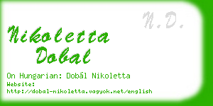 nikoletta dobal business card