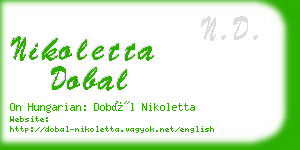 nikoletta dobal business card